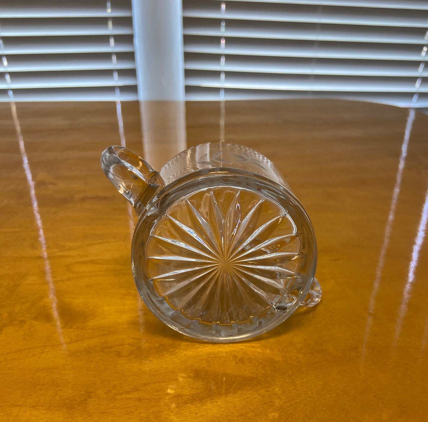Vintage Etched Glass Sugar Votive