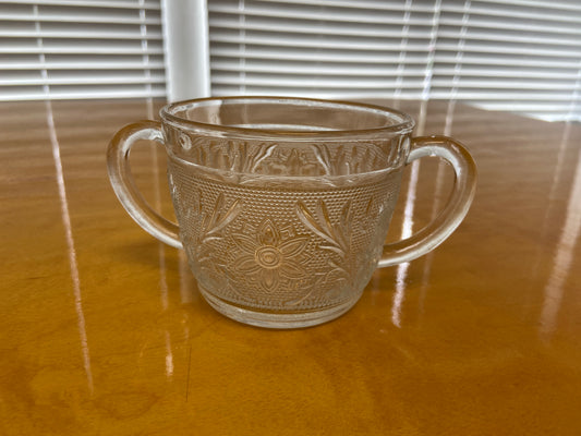 Vintage Indiana Glass Pressed Sugar Votive