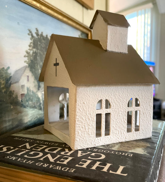 Metal Church Tea Light Holder