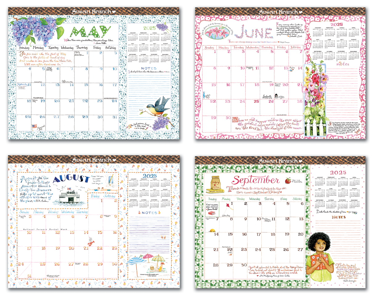 Susan Branch Desk Calendar 2025