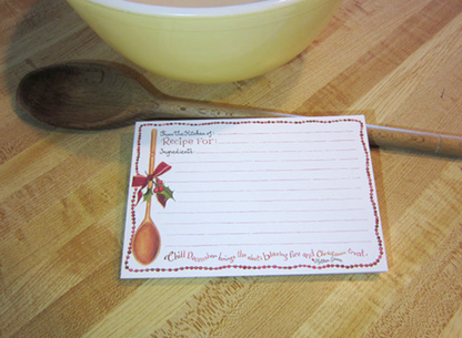 Christmas Spoon Recipe Cards