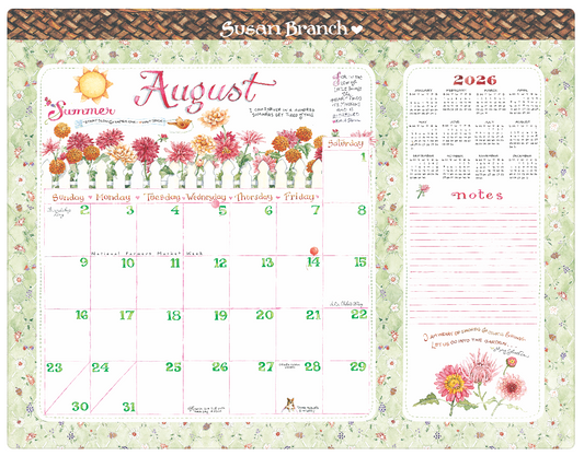 2026 Desk Blotter by Susan Branch