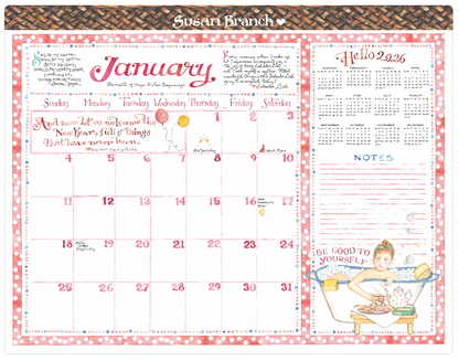 2026 Desk Blotter by Susan Branch