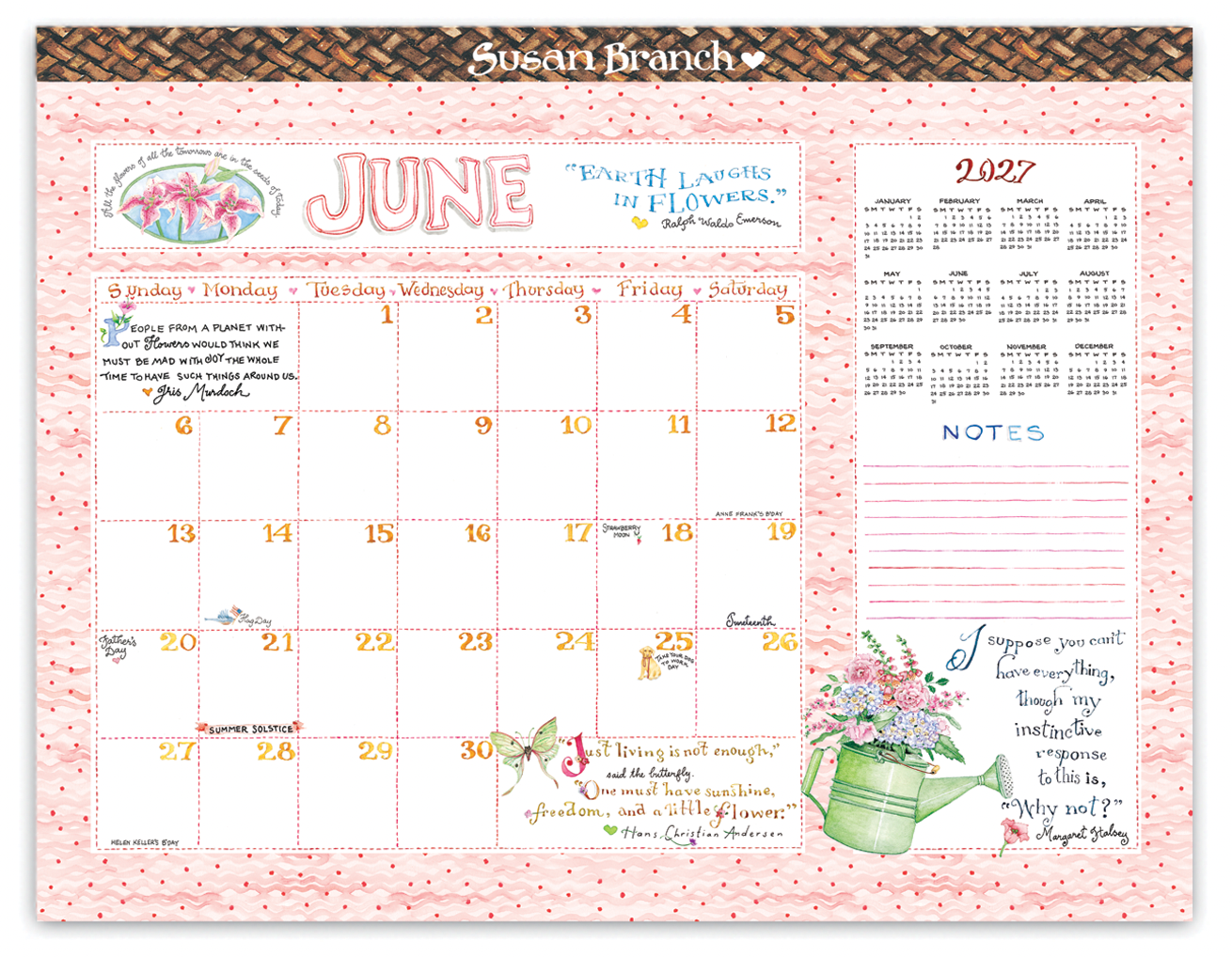 2027 Desk Blotter by Susan Branch