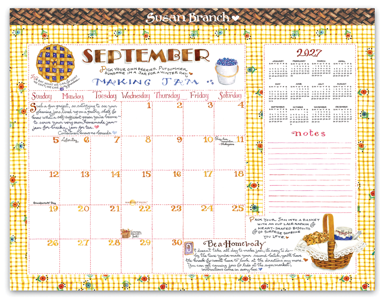 2027 Desk Blotter by Susan Branch