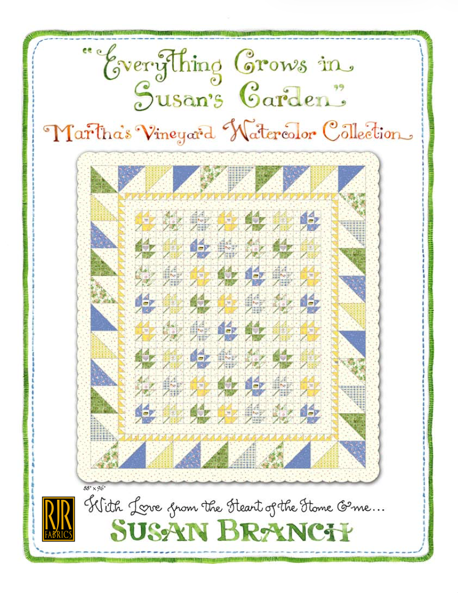 Everything Grows In Susan's Garden Quilt Pattern - PDF File