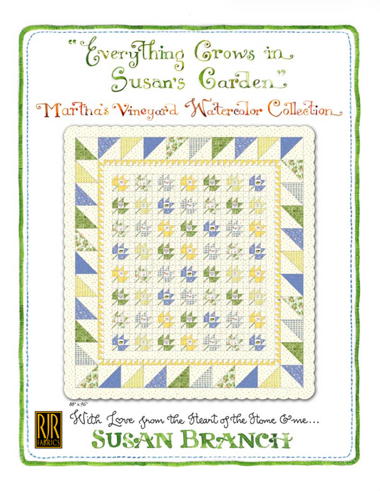 Everything Grows In Susan's Garden Quilt Pattern - PDF File