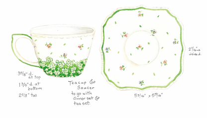 Susan Branch Designed Cup and Saucer