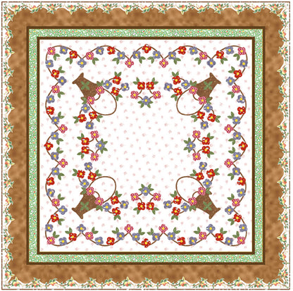 Garden of Flower Delights Quilt Pattern - PDF File
