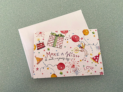 Make A Wish Birthday Note Cards