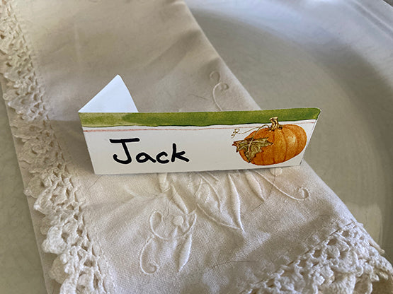 Pumpkin Cut-Your-Own Place Cards