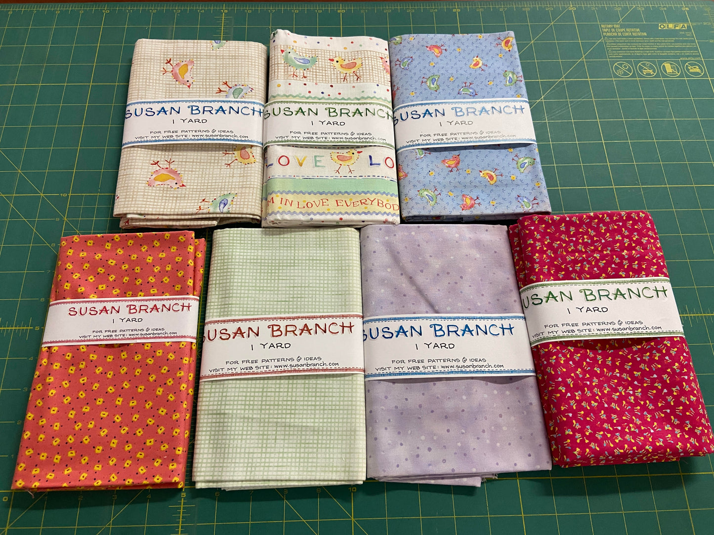 Vintage Susan Branch "Quilting Treasures" Fabric