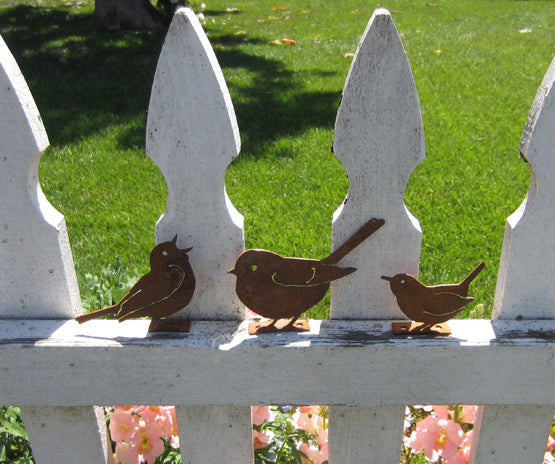 Three Rusty Birds