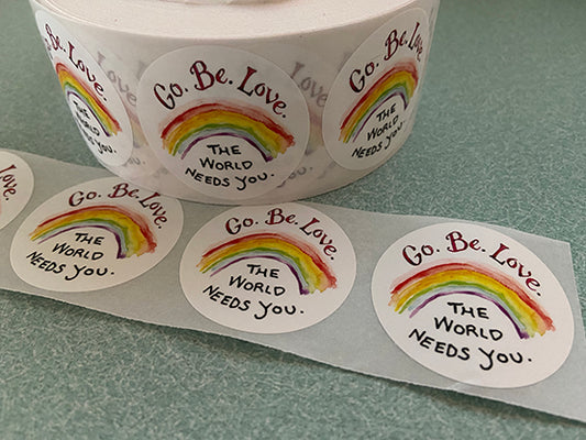 Go.Be.Love. Circle Stickers