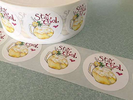 Stay Cool Circle Stickers