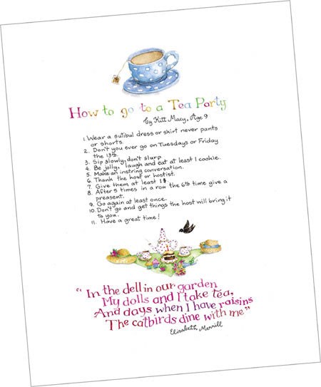 "How To Go To A Tea Party" Print