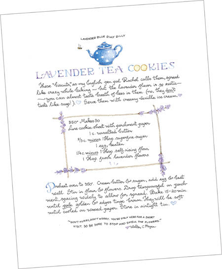 "Lavender Tea Cookies" Print