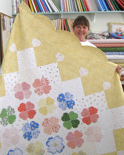 Hearts and Flowers Quilt Pattern - PDF File