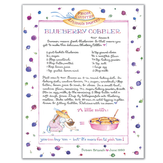 Country Living "Blueberry Cobbler" Print