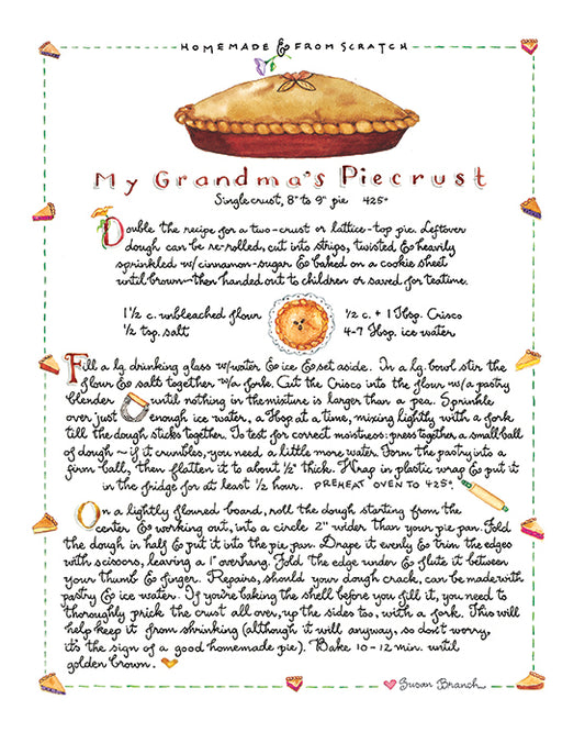 "Grandma's Pie Crust" Print
